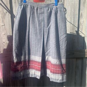 Vintage 1980’s Gray and Red Striped Skirt
